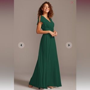 Celebrate DB Studio Flutter Sleeve Bridesmaid Dress in Juniper size 10